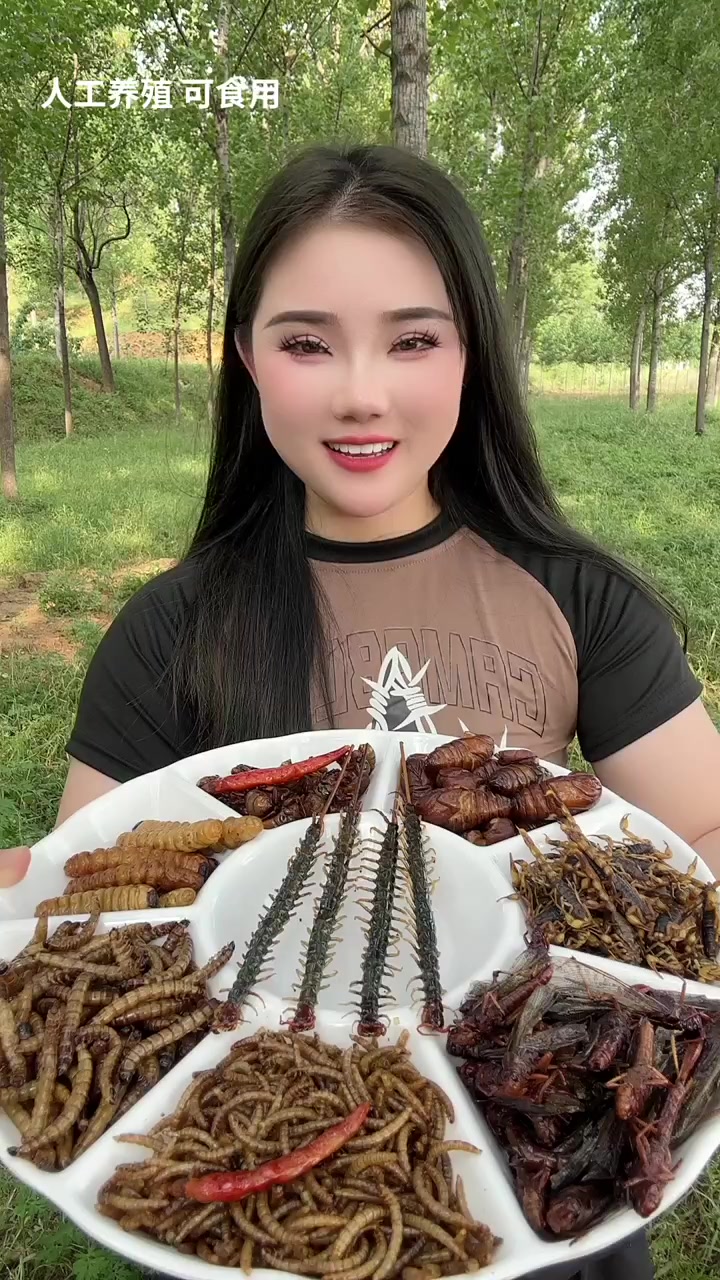 昆虫宴来啦！面包虫蝎子餐，都是人工饲养可食用的！