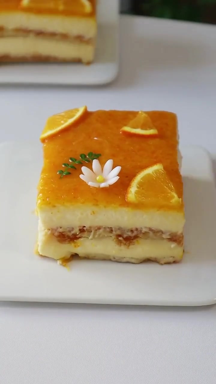 鲜橙提拉米苏,橙香四溢超好吃,新年饭后甜点寓意佳