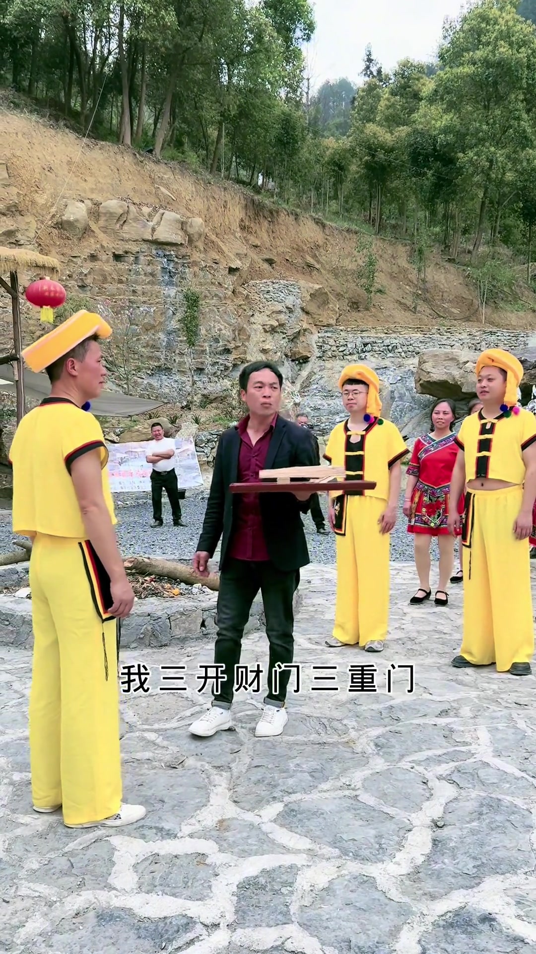 郁山古镇,后照部乐柴火鸡,传统开财门仪式