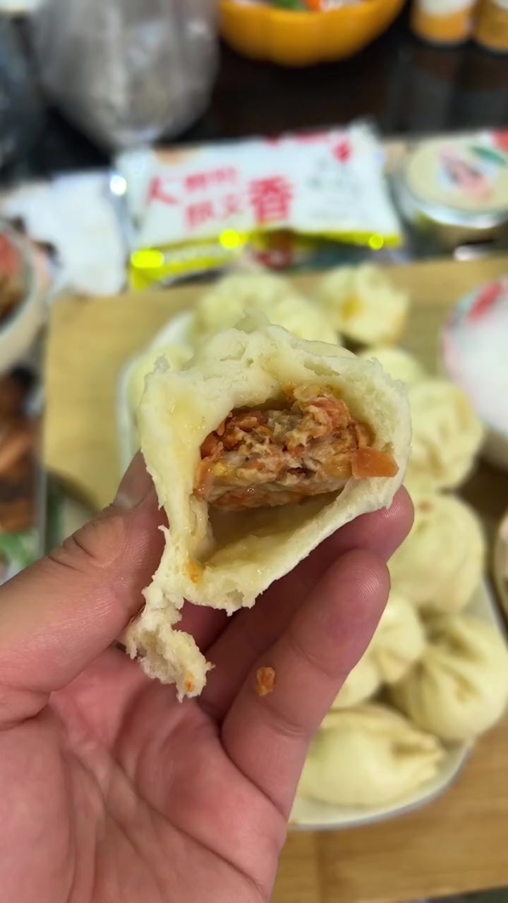 给妈妈做的小笼包蒸饺