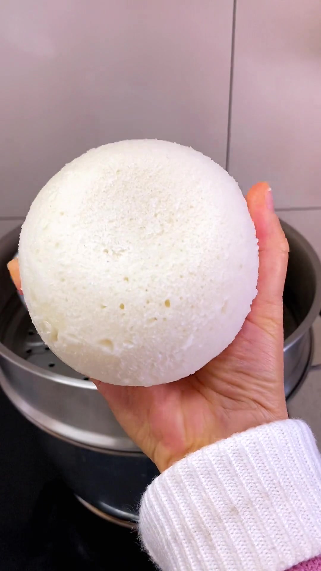 在家自制发糕，无需大米破壁机，搅搅蒸蒸即蓬松开花