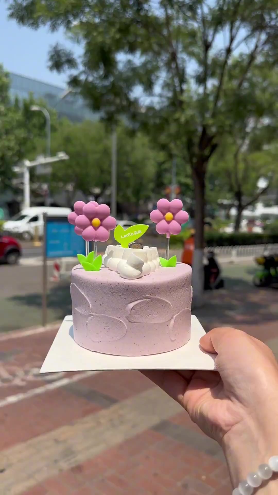 爆浆芋泥4寸蛋糕,好吃!