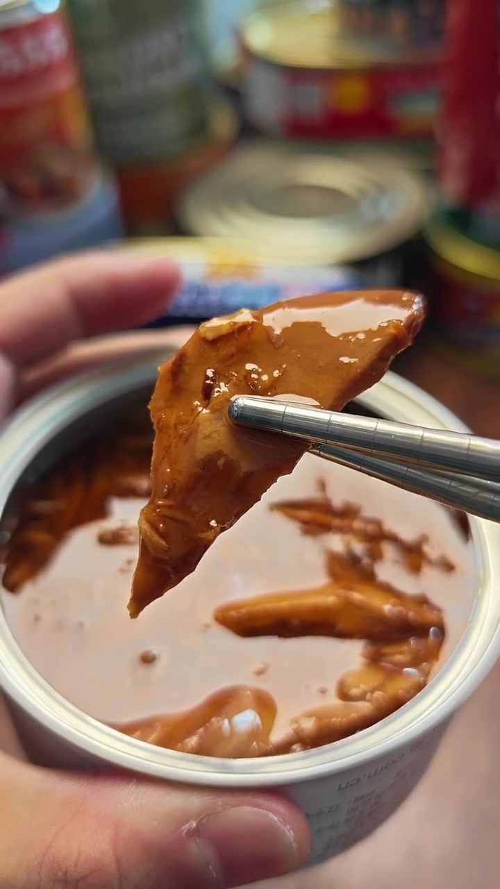 试吃红烧金枪鱼罐头,肉质劲道但调味翻车|罐头测评