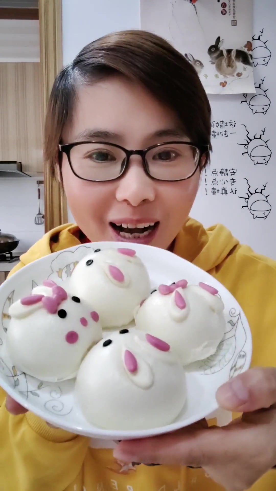 卡通豆沙包非常好吃
