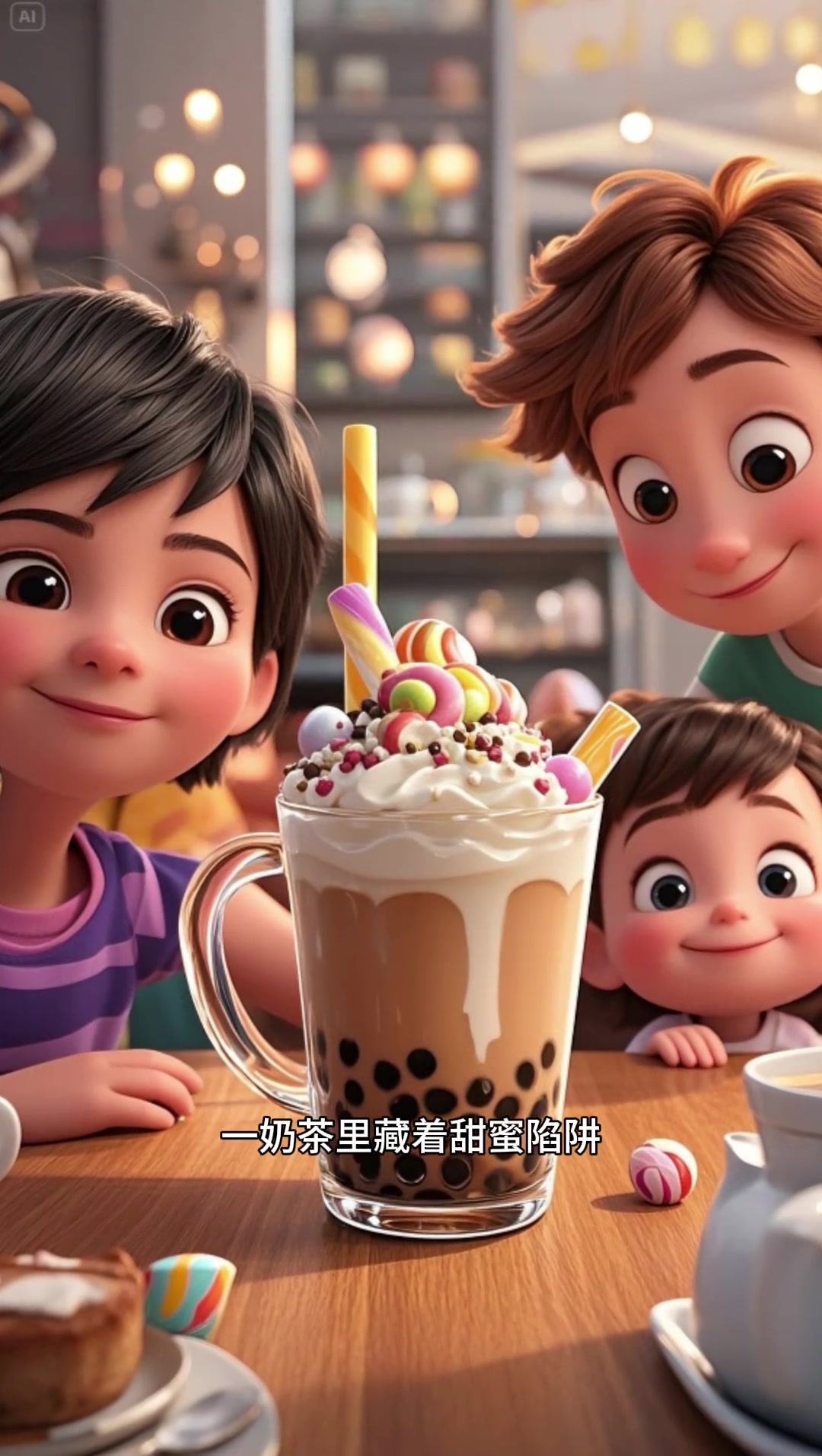 少儿科普故事《为什么不能贪喝奶茶》