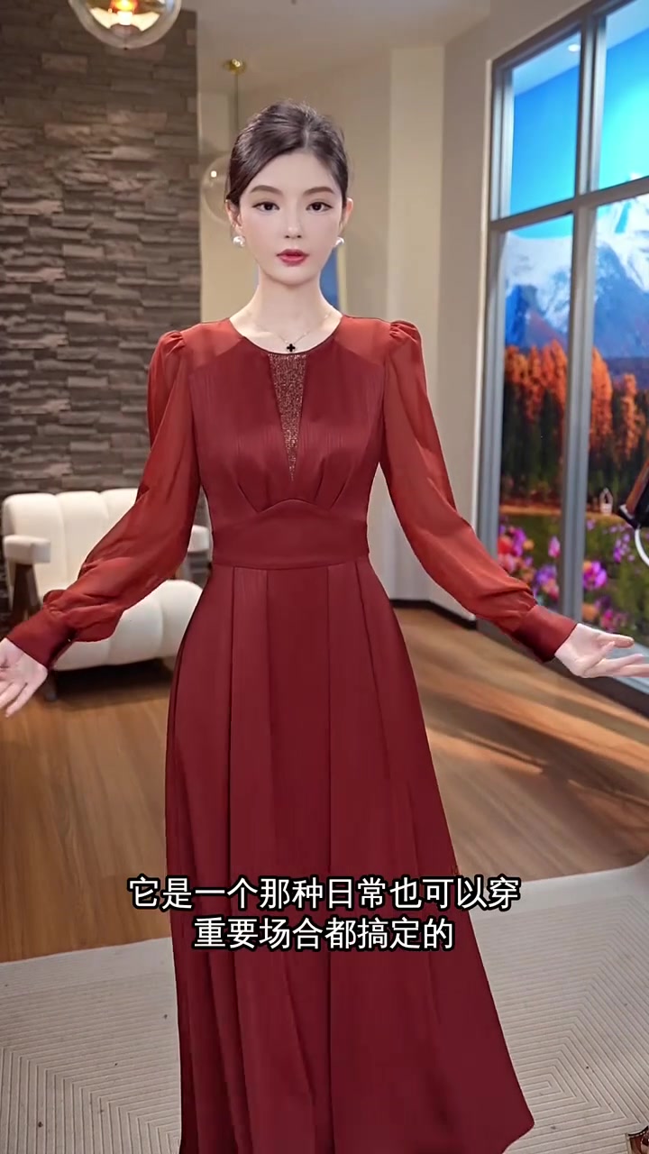 高级定制丝光缎面礼服裙,日常重要场合都能穿!