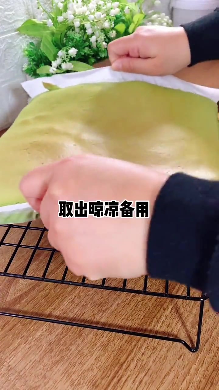 清新不腻的抹茶蜜豆蛋糕卷，真的爱了爱了