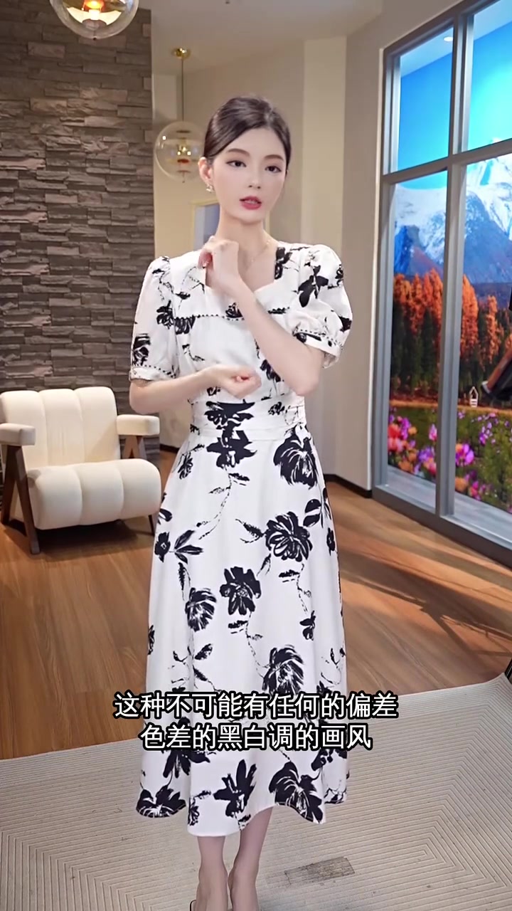 经典黑白水墨画,珍珠缎面牡丹花,宫廷复古唯美风