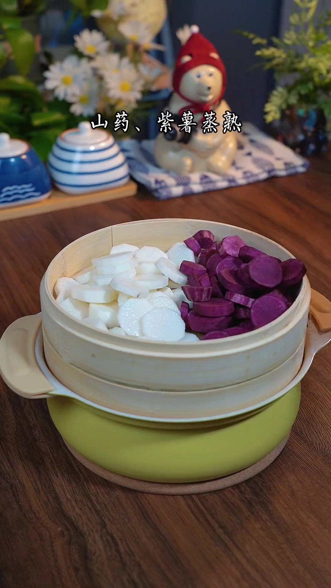 山药搭紫薯给孩子做营养早餐小饼,膳食纤维足还好消化