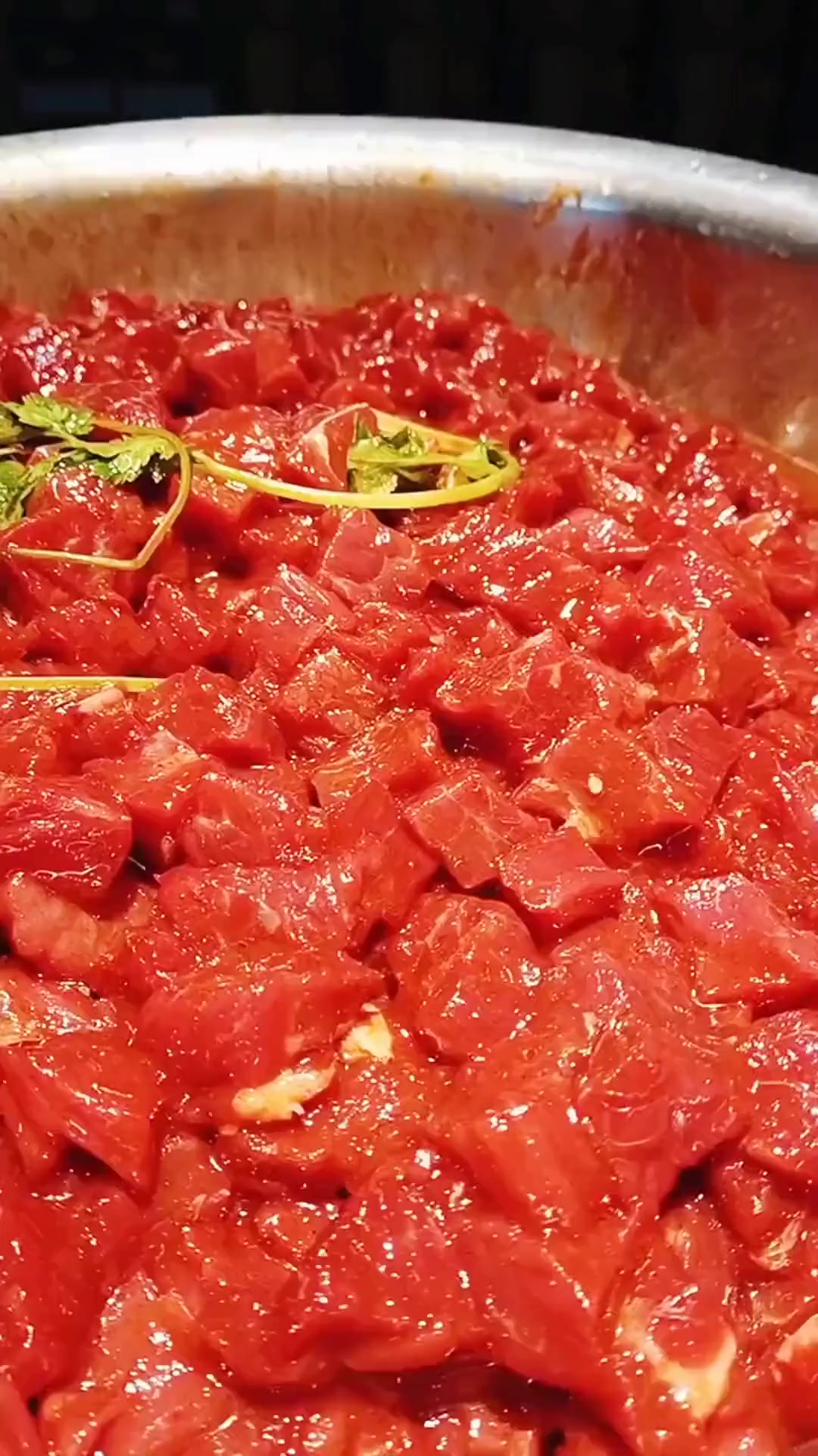 牛肉串腌制过程