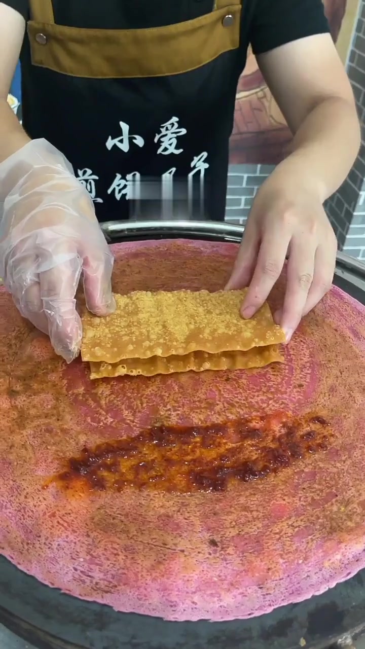 学员上午学做成品肉松沙拉煎饼全过程超解压