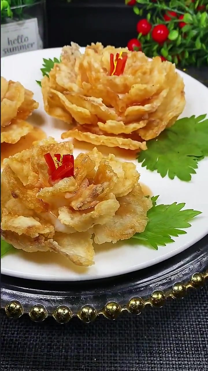 牡丹鱼片,草鱼这样做,好看又好吃