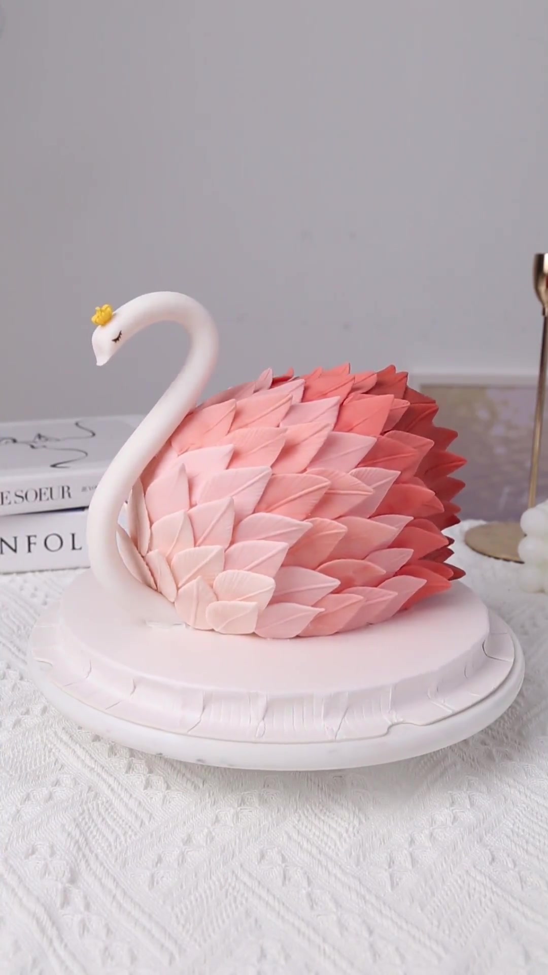 绝美的渐变天鹅蛋糕详细制作教程