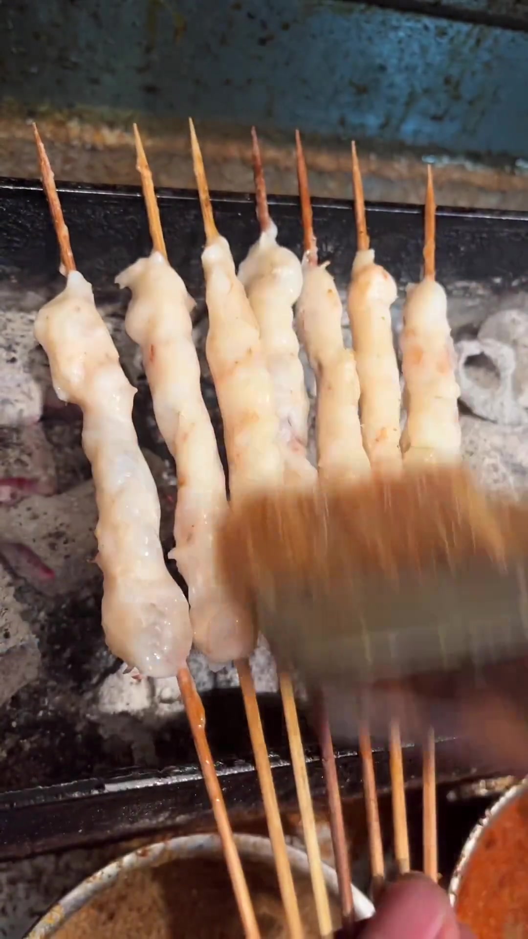 烤虾滑串，这样做最好吃