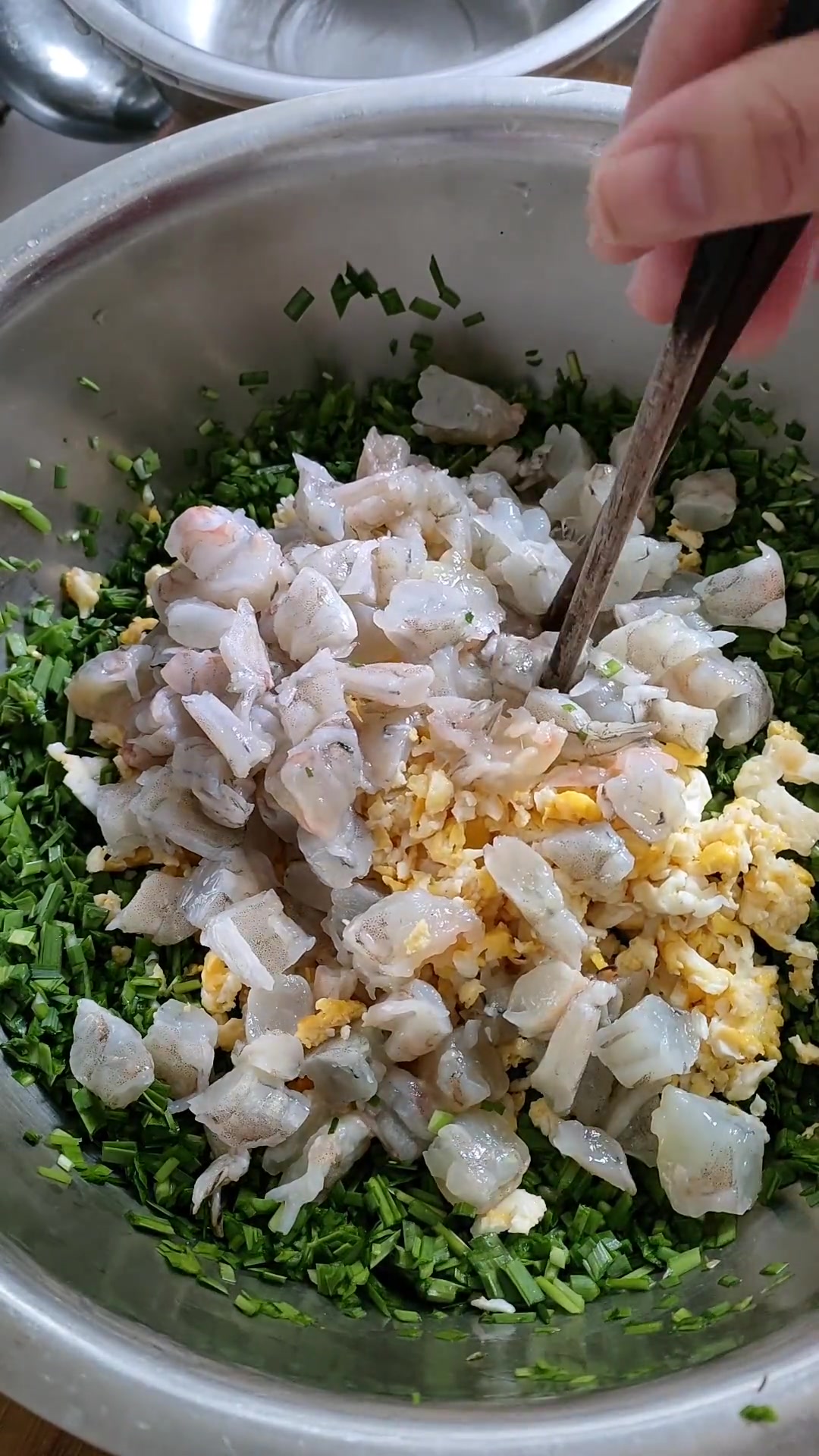 三高肥胖能吃的黑小麦面韭菜鸡蛋虾仁水饺教程