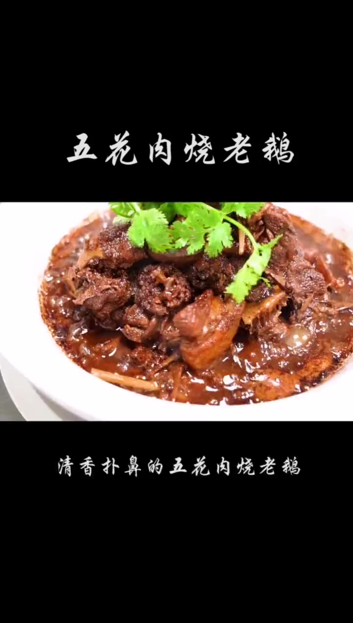 五花肉烧老鹅，满满的肉香，大家喜欢这道菜吗？
