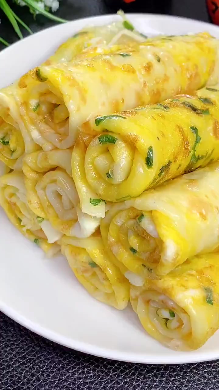 柔软筋道葱花鸡蛋早餐饼,做法简单快试试!