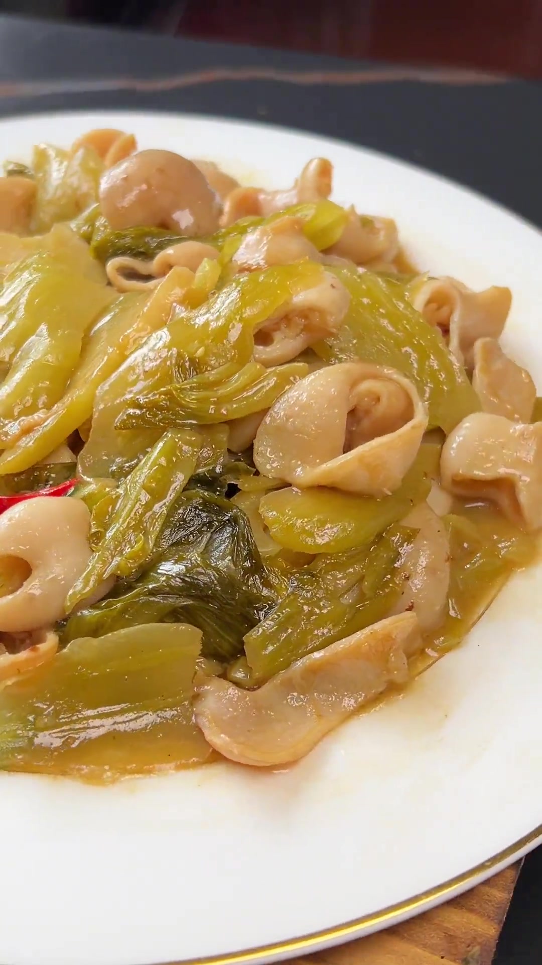 咸酸菜炒猪大肠,交功课