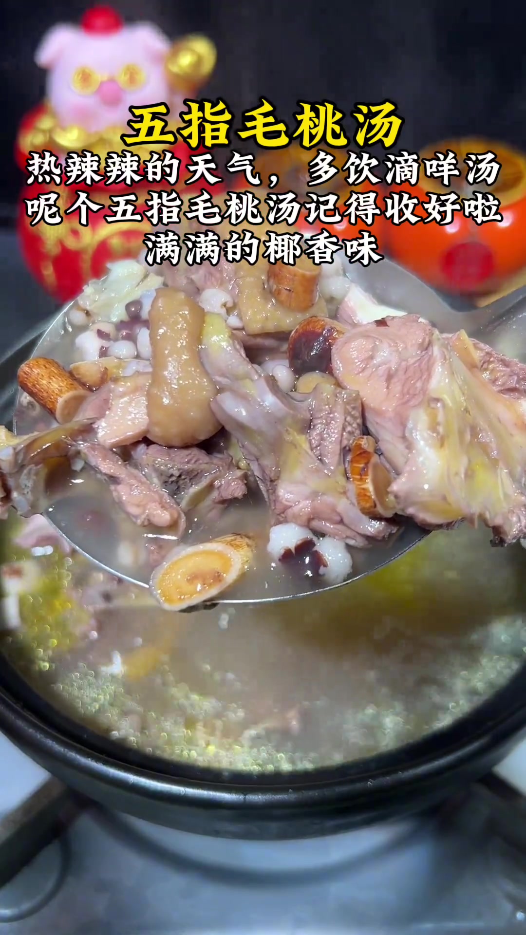 五指毛桃汤!清甜椰子味!