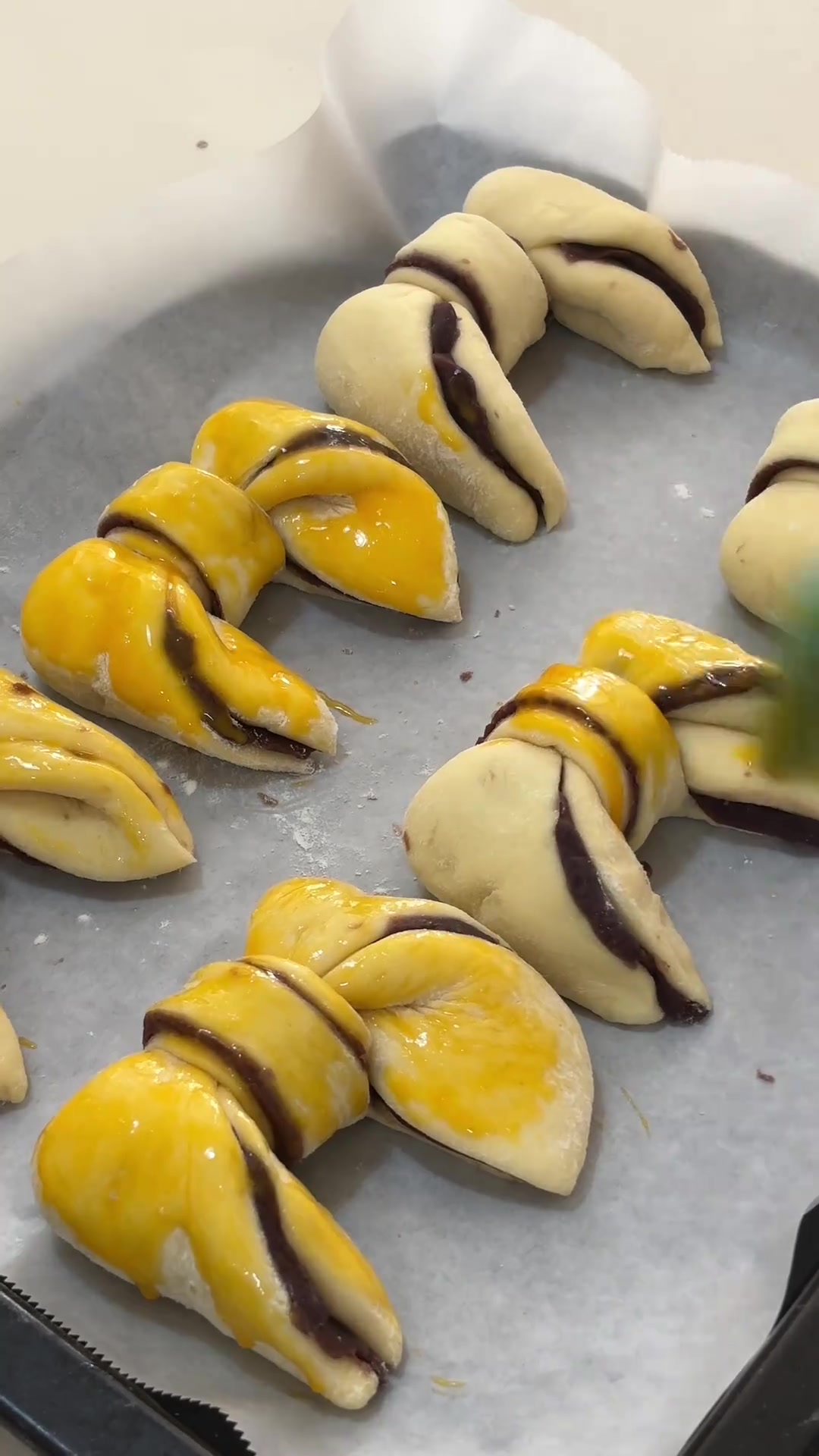 好看又好吃的蝴蝶面包,软面包加红豆沙超美味