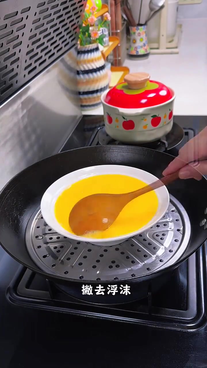 开水冲鸡蛋加肉末这样做的鸡蛋糕Q弹超嫩