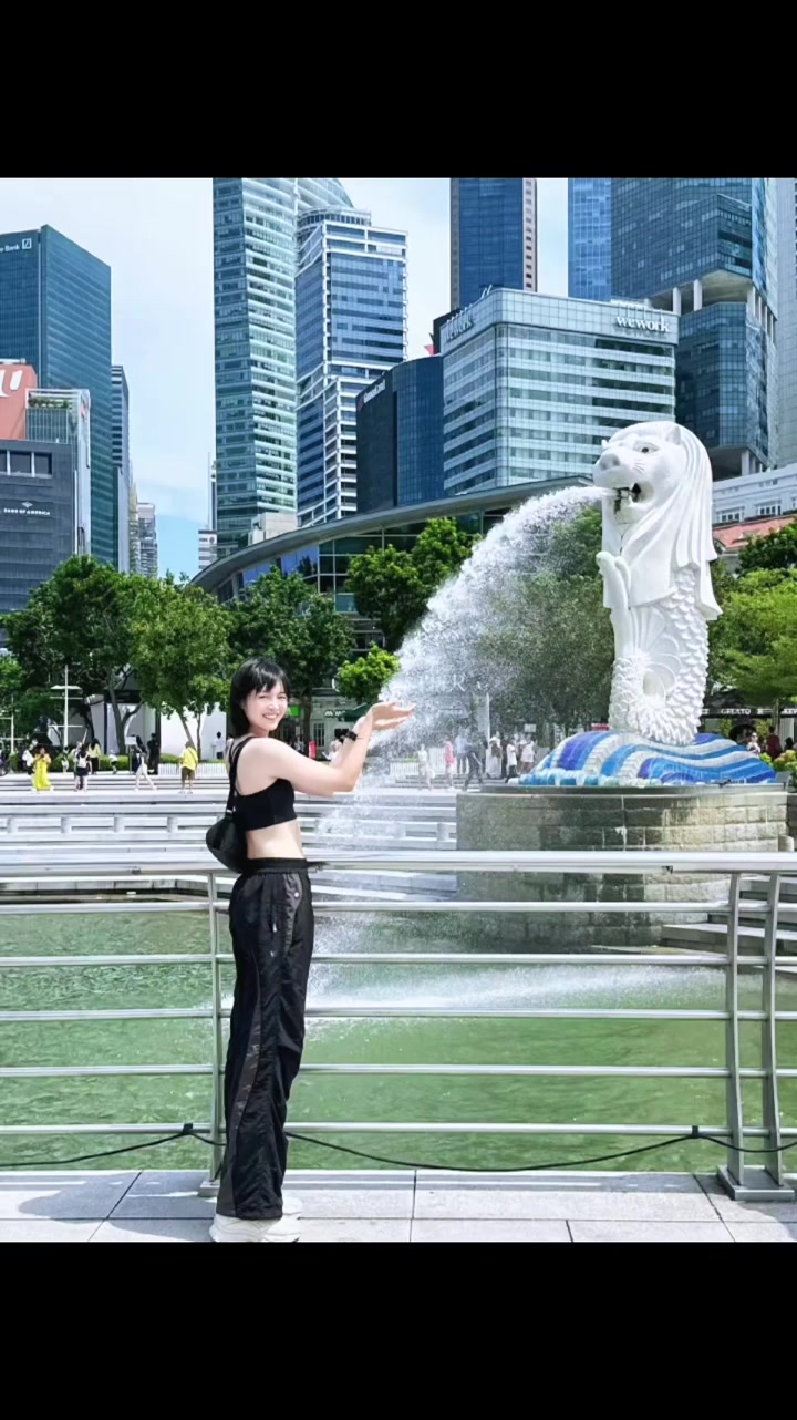 新加坡,地标雕塑鱼尾狮,世界值得慢慢探索