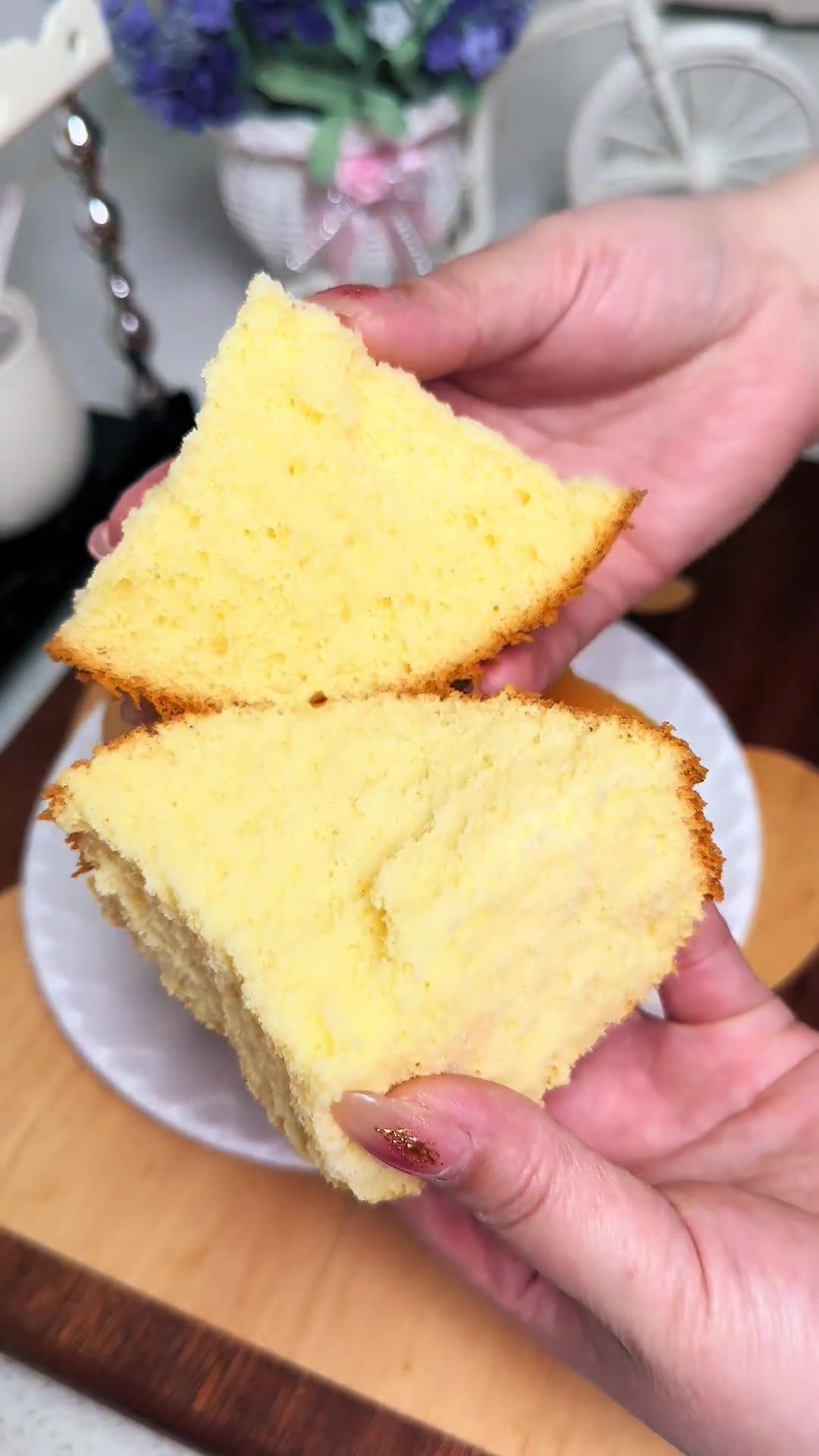 今日做6寸戚风软蛋糕，超好吃，速来试试！