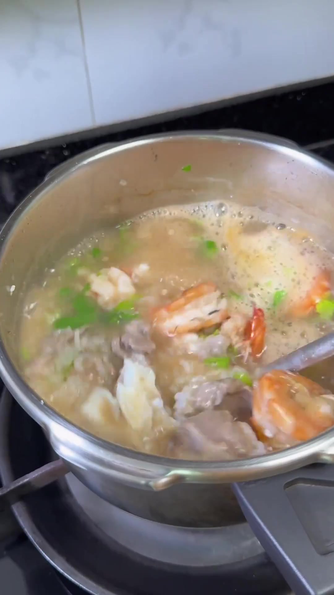 海鲜粥简简单单海鲜排骨粥
