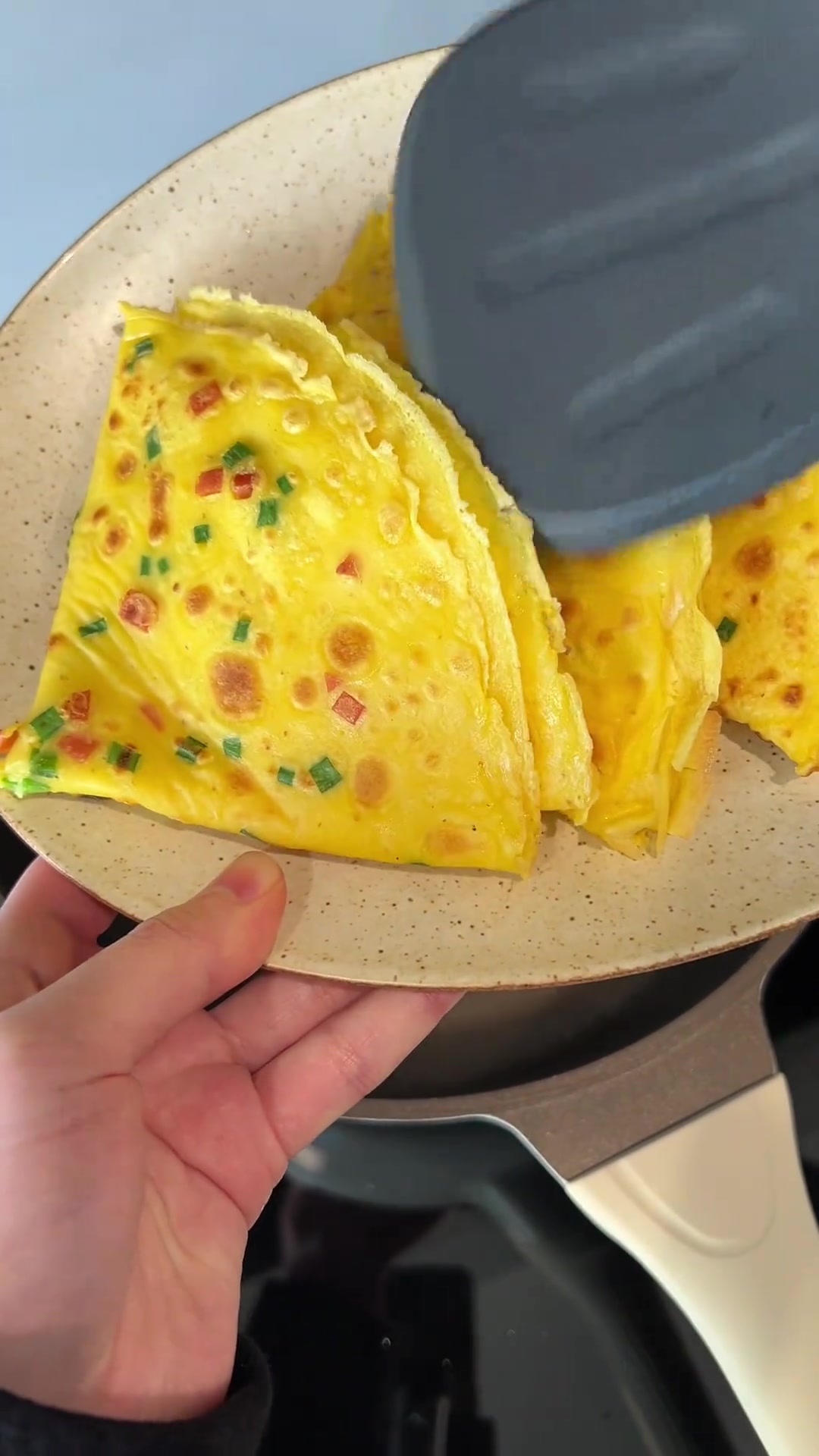 中式早餐｜破壁机美龄粥·香葱火腿鸡蛋饼不知道吃什么的时候鸡蛋水饼真的是一个很好的选择这样一