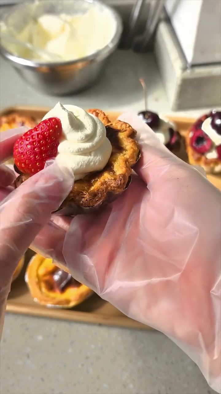 超适合摆摊的甜品太阳花蛋挞，简单装饰能卖十几块