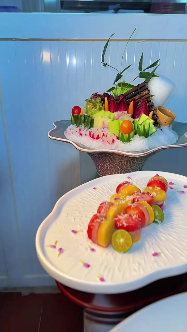 养生有机时蔬沾酱马卡龙红酒鹅肝老北京芥末鸭掌