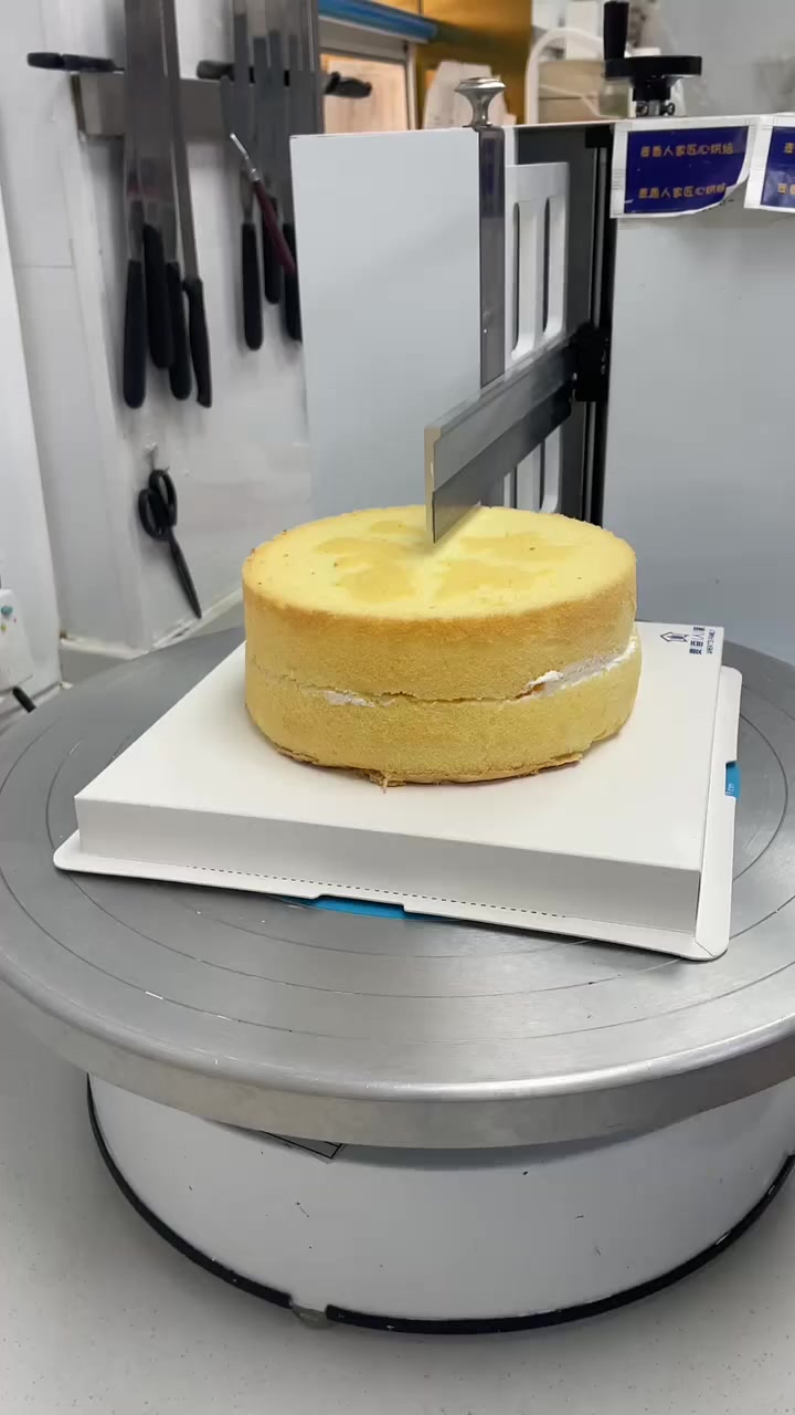 八寸普高夹心水果蛋糕抹面