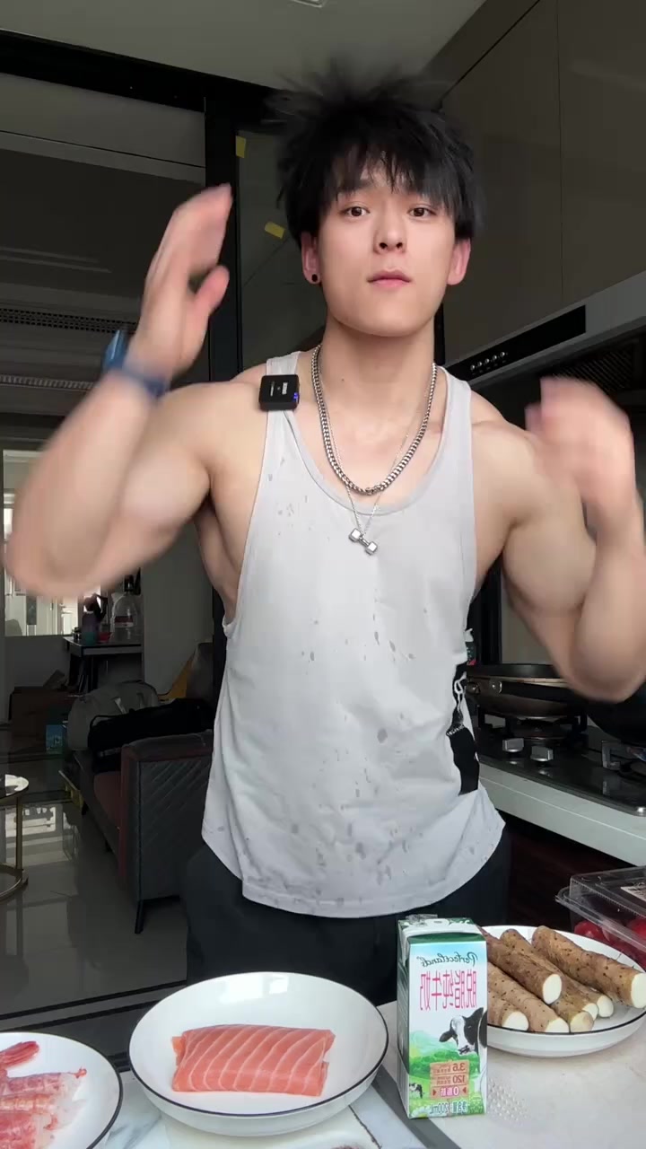 减脂早餐阿根廷红虾和三文鱼～