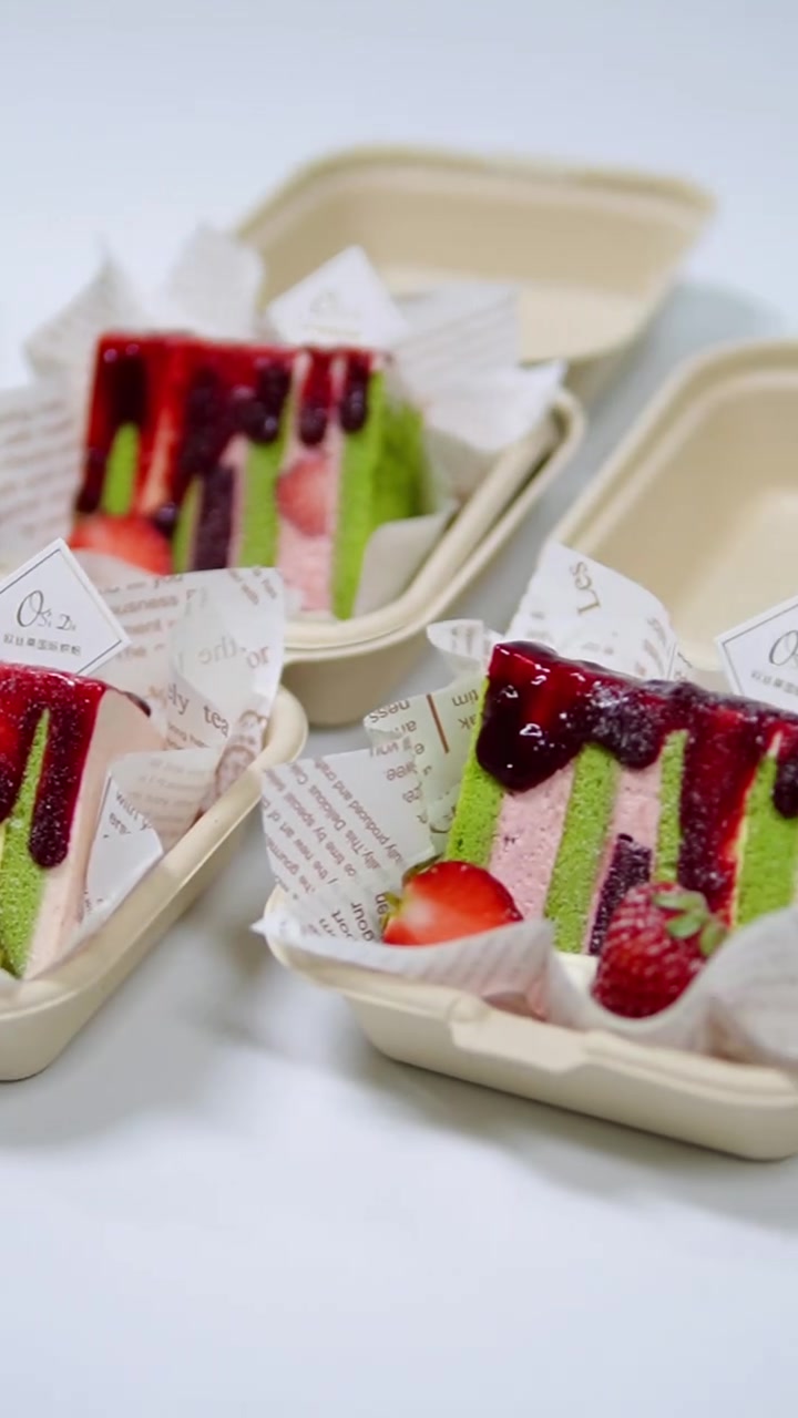 蛋糕切块，单独包装，看着就很舒服