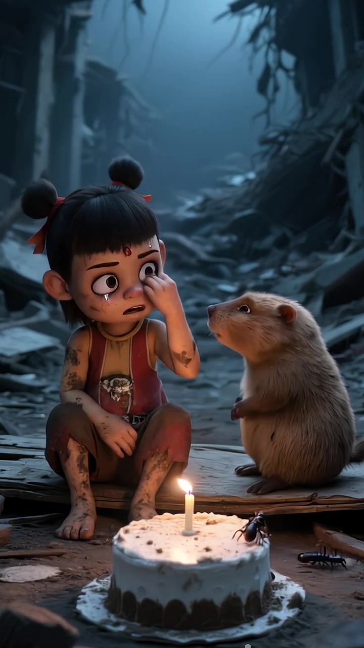 卡皮巴拉谢哪吒生日送蛋糕