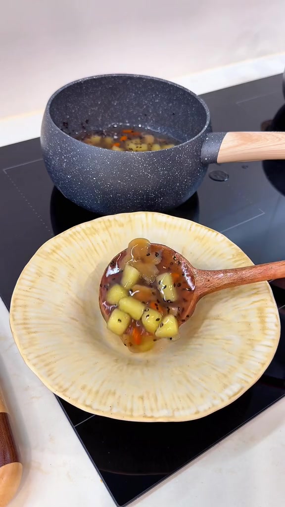 养生早餐之苹果藕粉羹