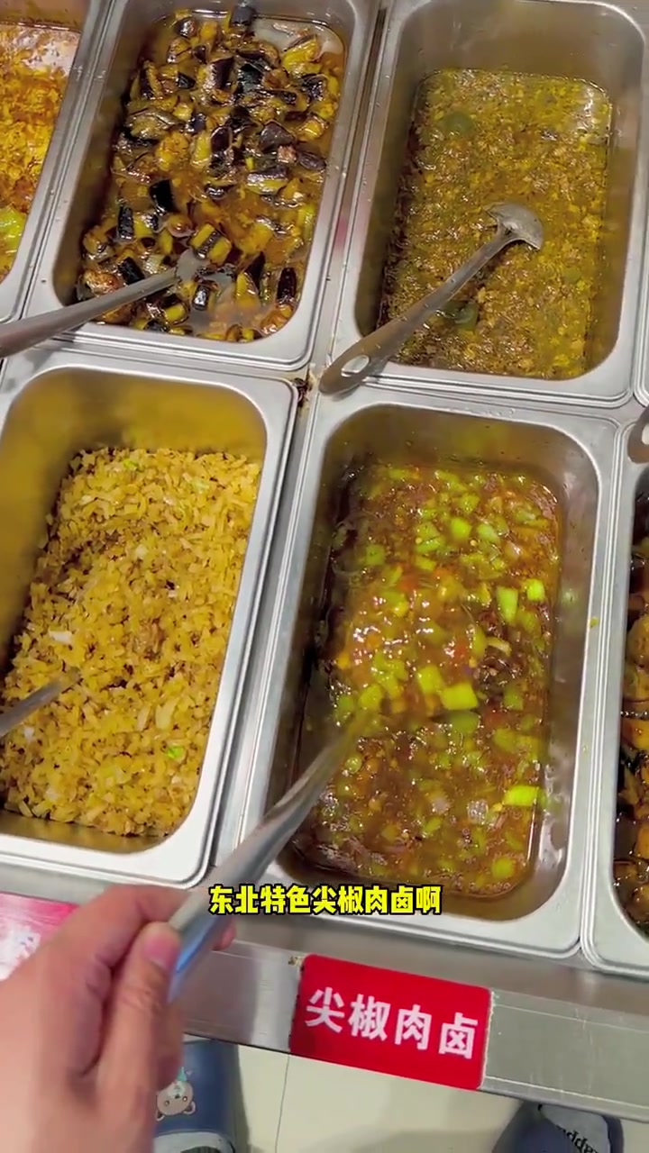 手擀面搭配东北溜肉段和炒黄瓜片