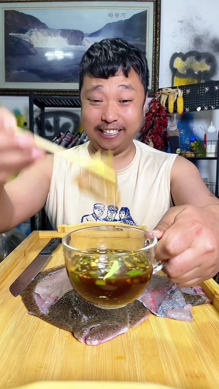 今天吃多宝鱼刺身