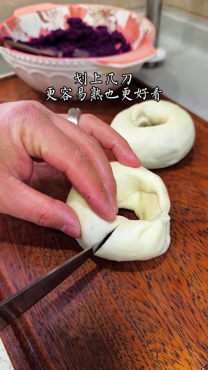 紫薯手抓饼做甜甜圈，当孩子早餐超合适！