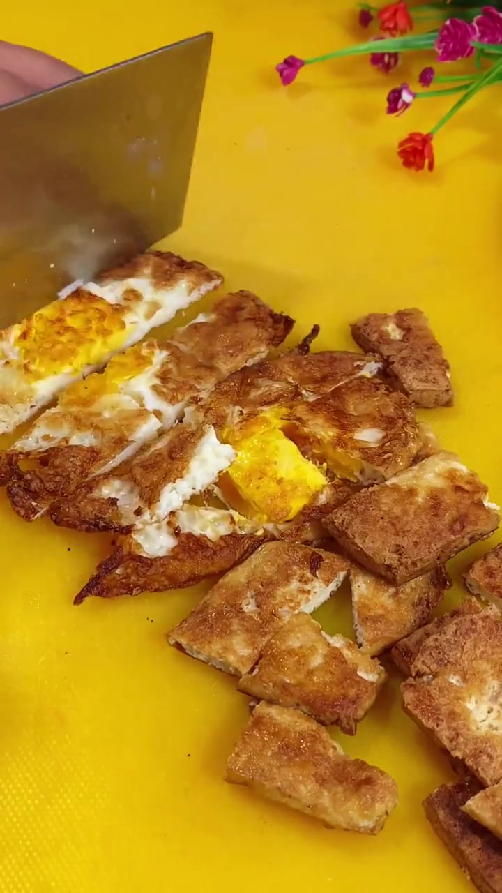 超香家常菜做法,鸡蛋煎豆腐教程来啦!
