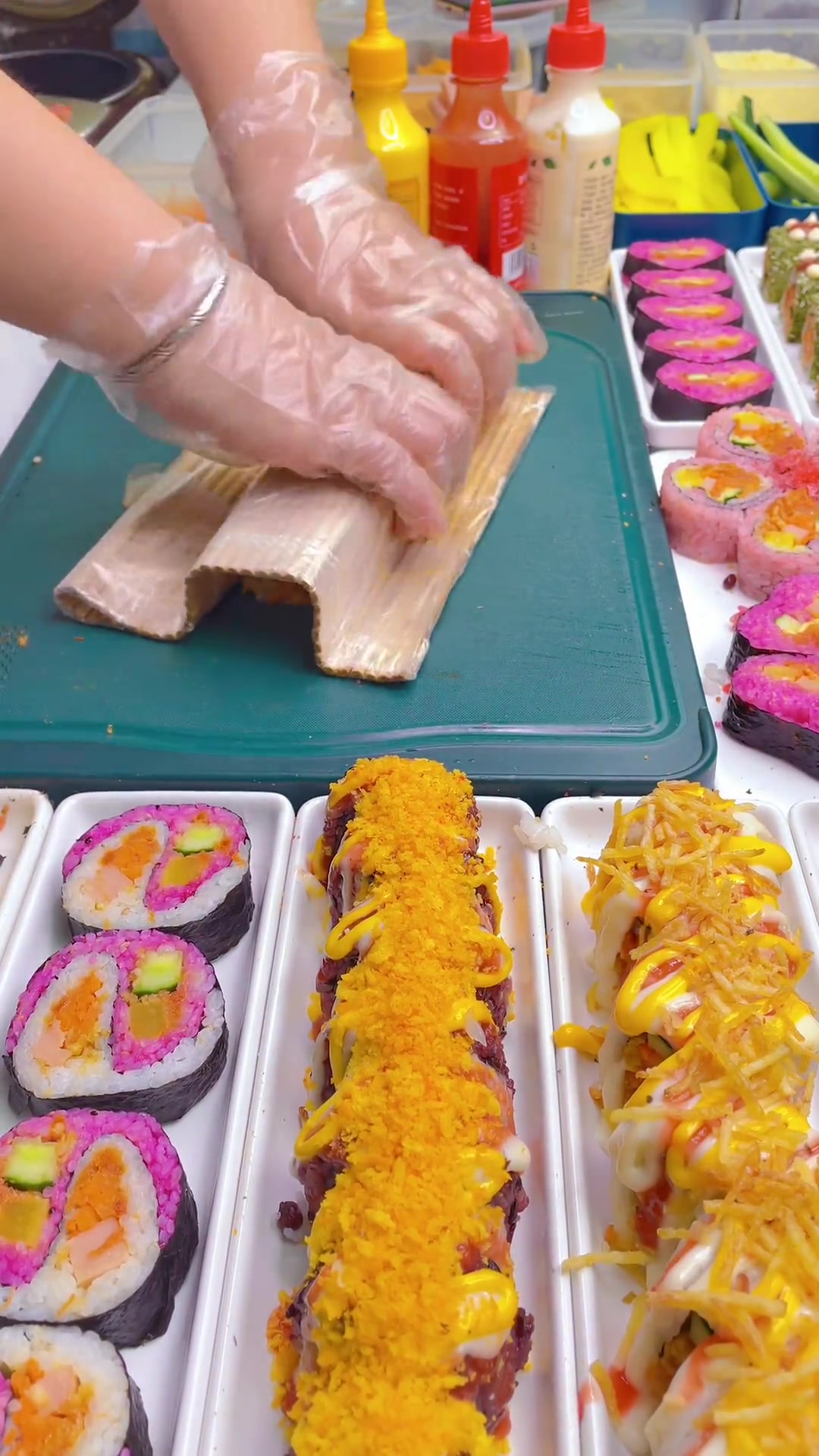 满口香甜脆花红豆卷寿司做法,在家就能做