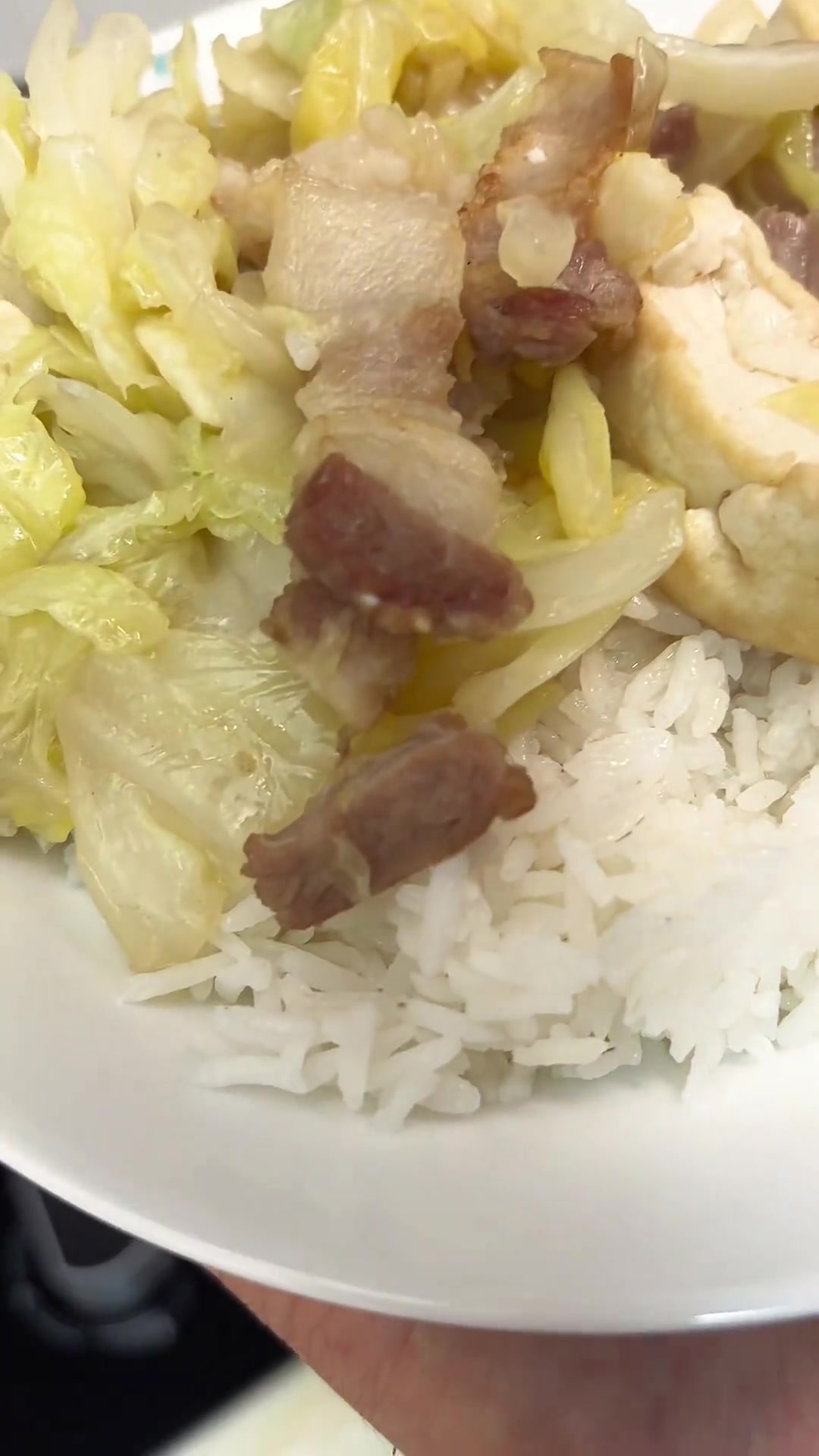 一个白菜豆腐，我跟余先生的午餐