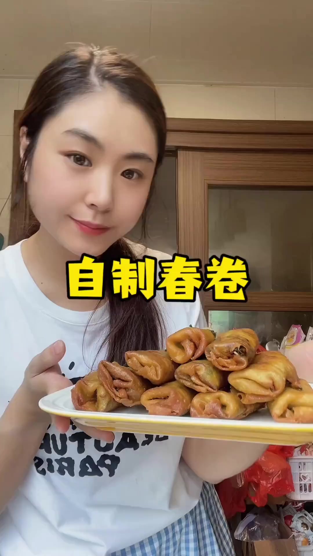 今日做春卷，分享免揉面春卷皮做法，卷啥都行