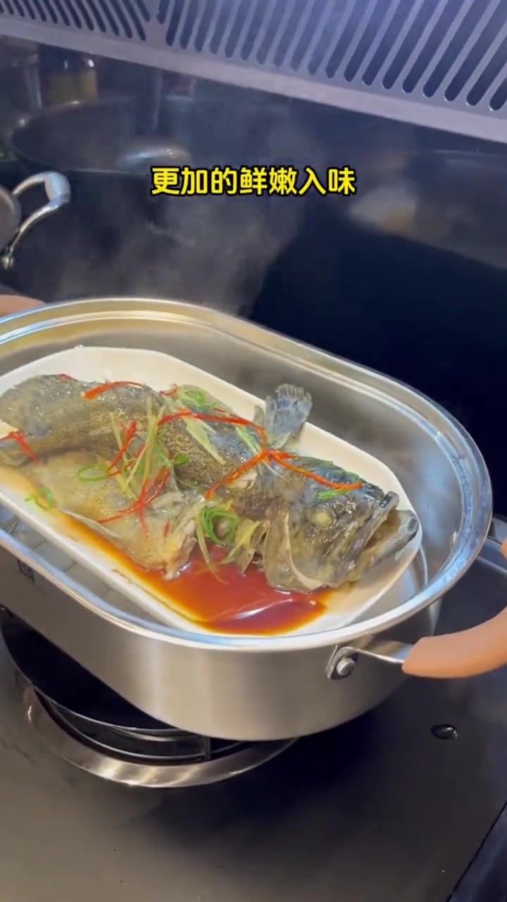 BOLIREN/铂力人蒸鱼锅316L升级家用椭圆形蒸锅大号一体加厚高档