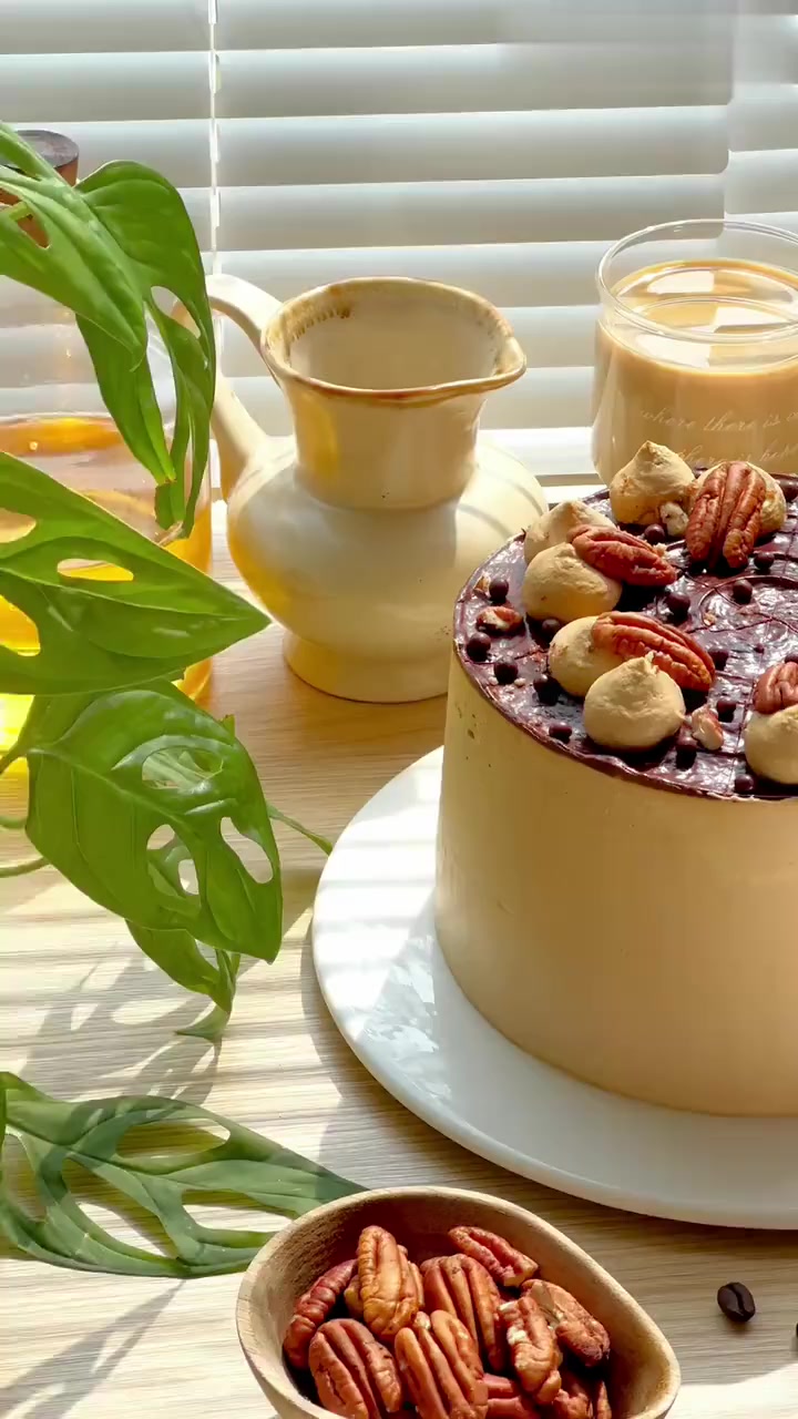 咖啡碧根果蛋糕｜真的太好吃了·咖啡脑袋冲！