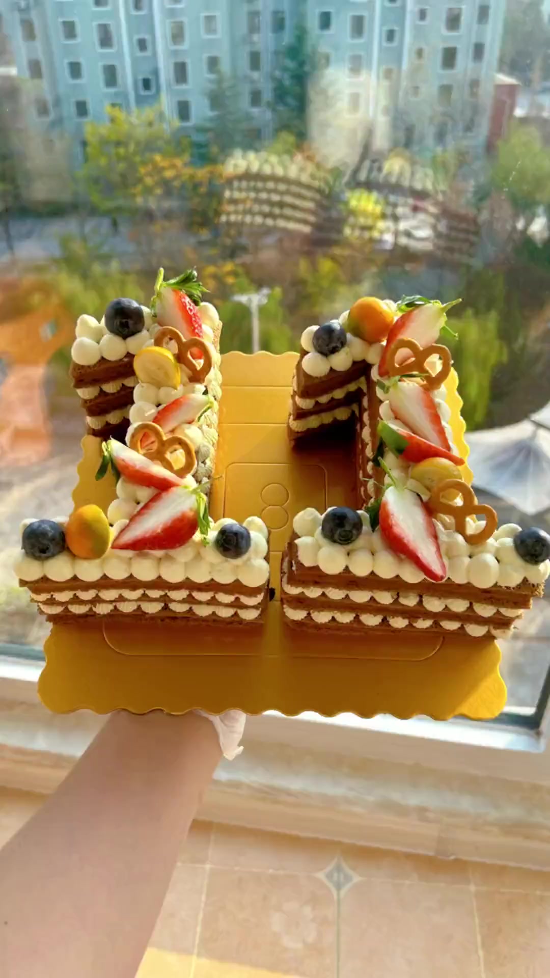 小马同学11周岁生日，这款数字生日蛋糕，第一次做孩子很是惊喜