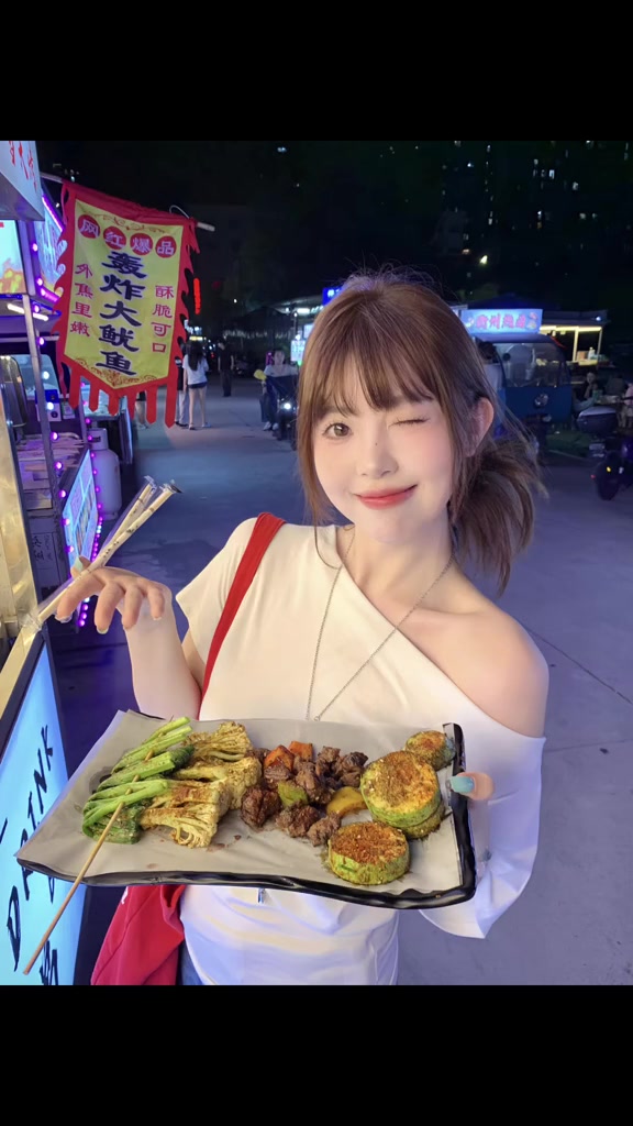 路边摊的氛围感生活照怎么拍！