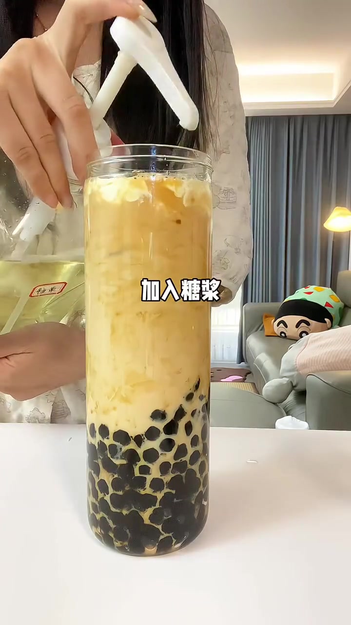 在家自制香甜好喝珍珠奶茶,做法简单方便～