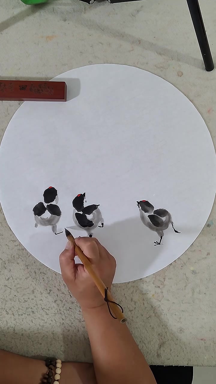 画水墨小鸡