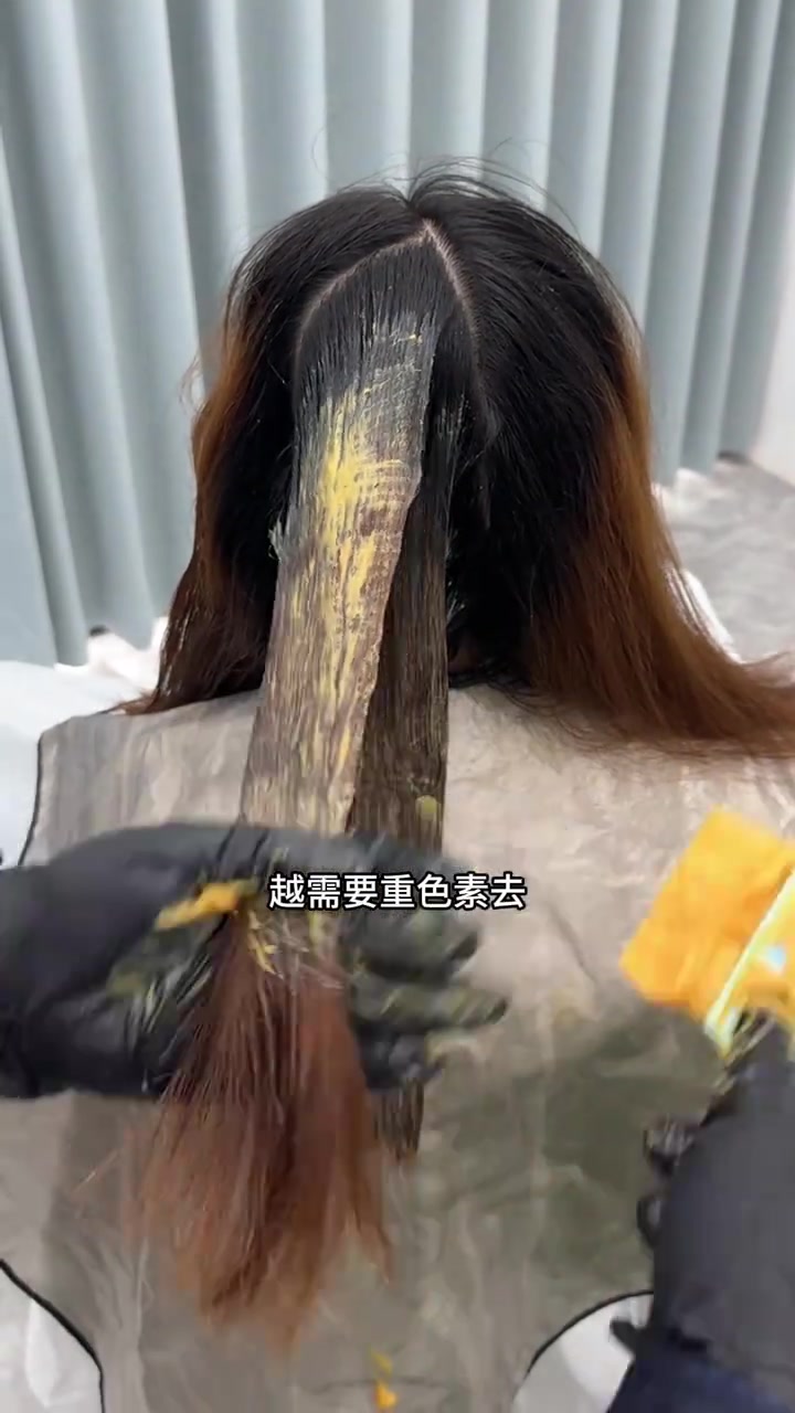 两段色一步到位有手就会的染发方式,两段色统一暖色调配方思维